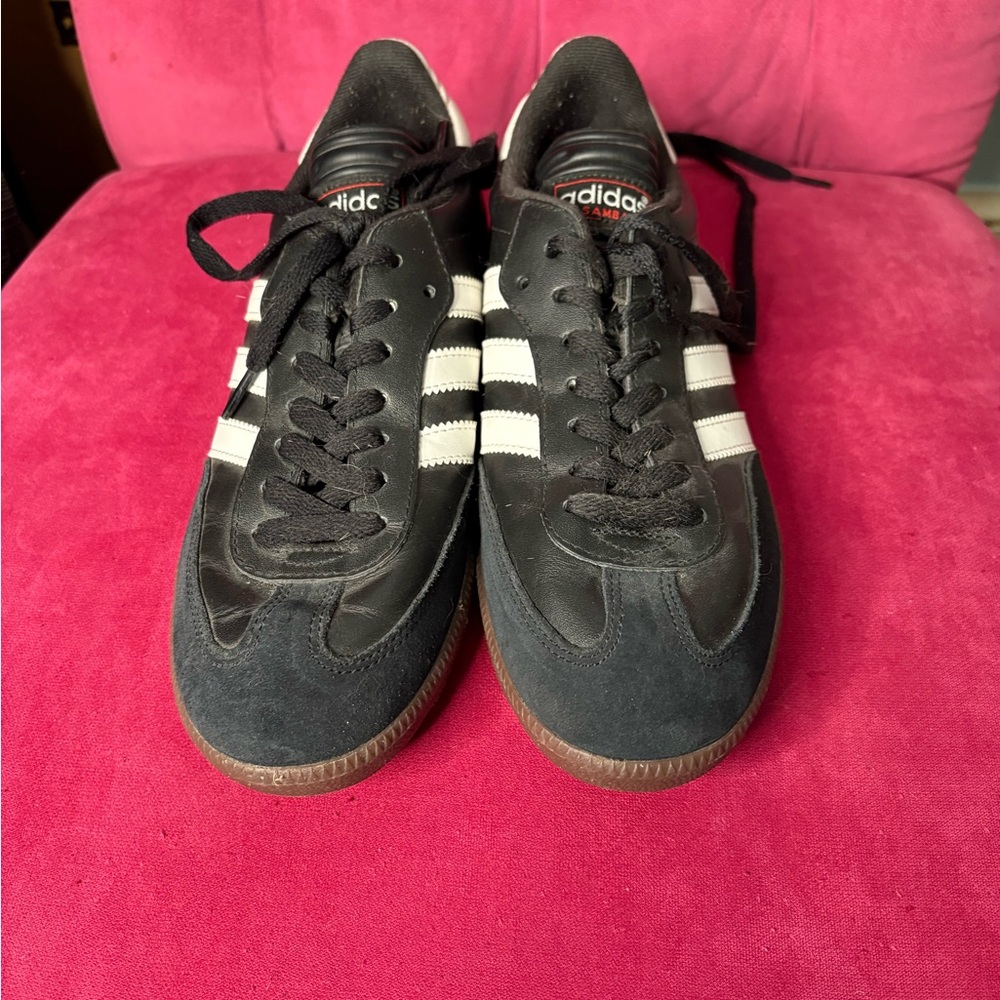 Adidas Men's Black and White Samba Sneakers
